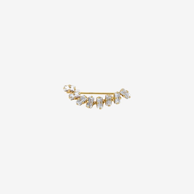 Dessus d'oreille doré - palace blanc <span itemprop=