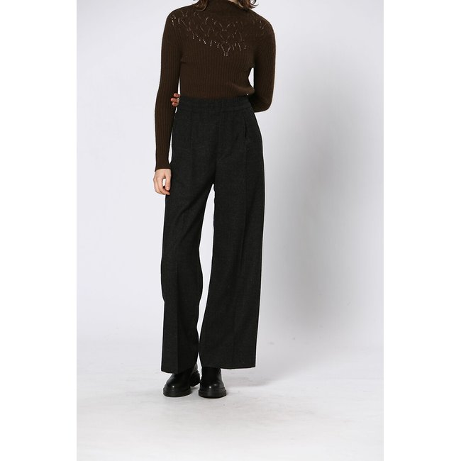 Pantalon large noir <span itemprop=