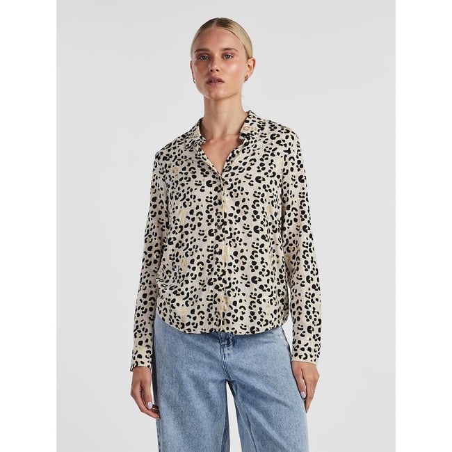 Chemise Femme Manches Longues Imprimé Léopard Jones New York, Taille XL, Occasion Très Bon état - Style Knit Top