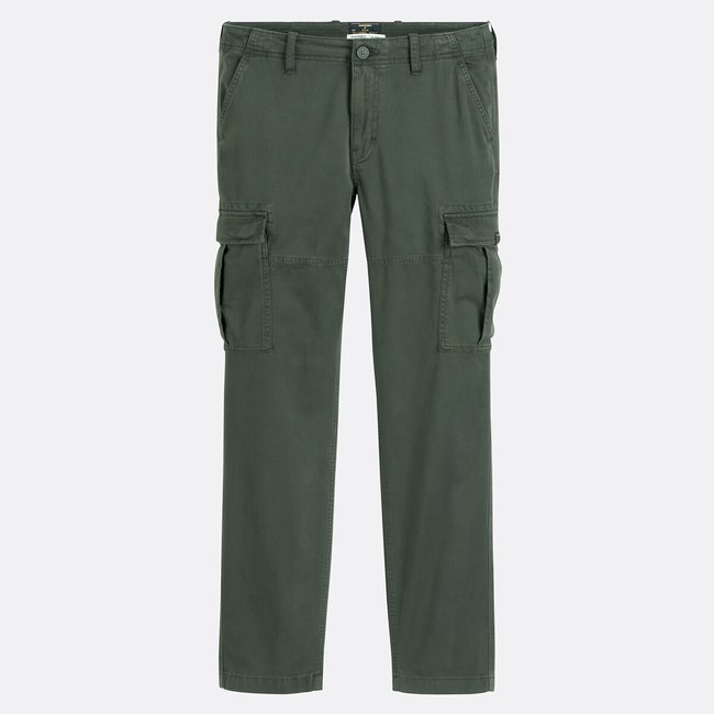 Pantalon Cargo slim vert foncé <span itemprop=