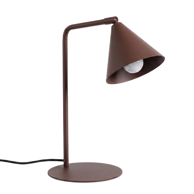 Lampe de bureau Acier Brun E14 1 Nox Couleur brun <span itemprop=