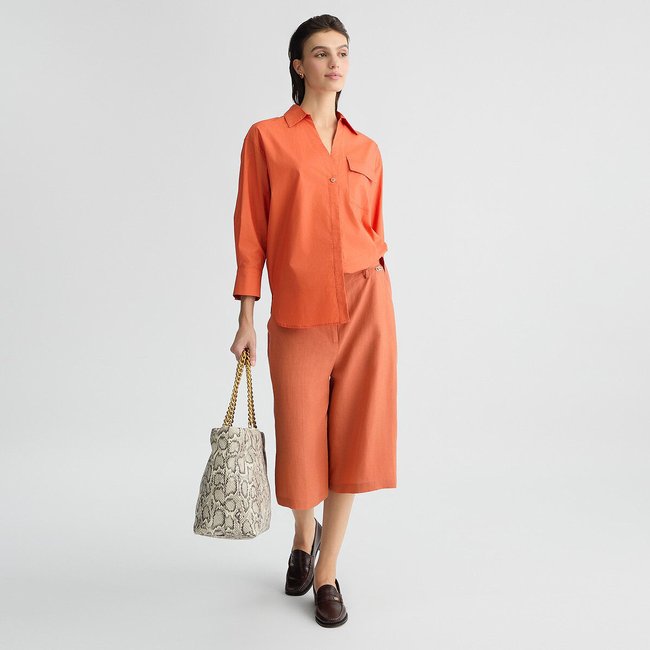 Chemise en coton avec imprimé orange <span itemprop=