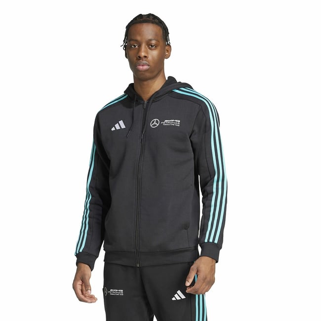 Sweat à capuche zippé Mercedes-AMG Petronas Formul noir <span itemprop=