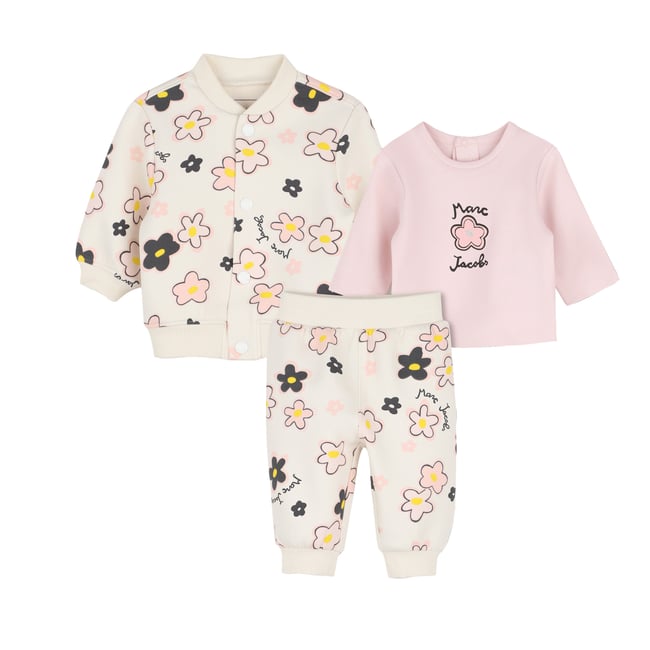 Ensemble pantalon, cardigan et tee-shirt creme <span itemprop=