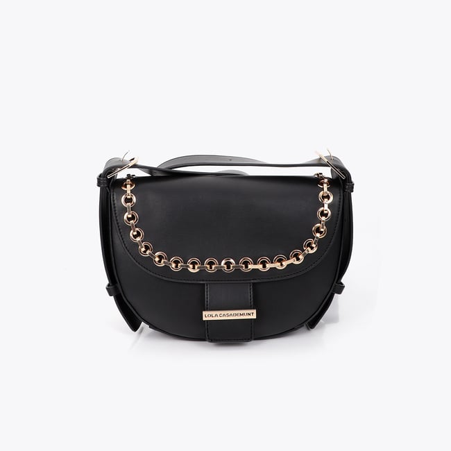 Sac à bandoulière avec chaîne noir <span itemprop=