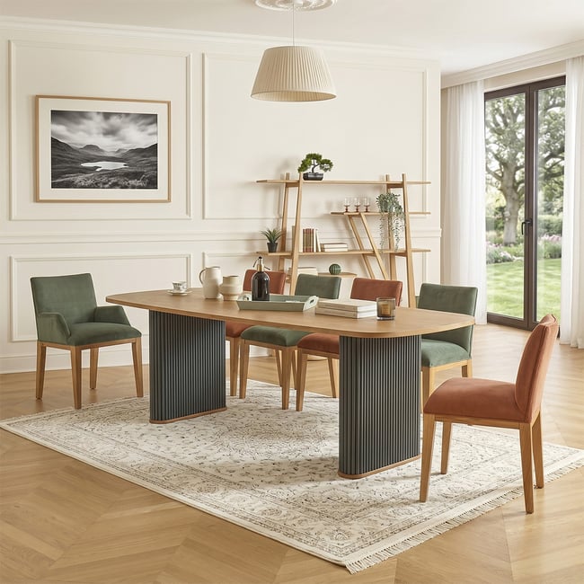 Table rectangulaire en chêne 10 couverts JOEL Couleur gris <span itemprop=