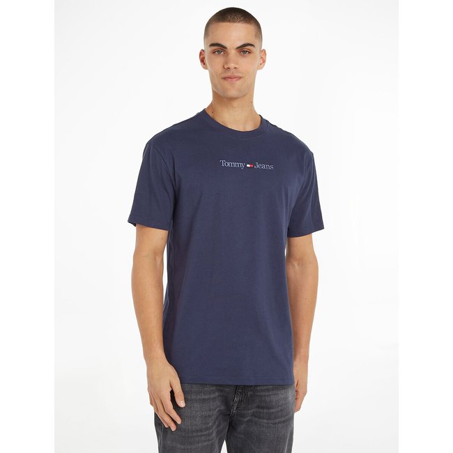 T-shirt col rond manches courtes bleu <span itemprop=