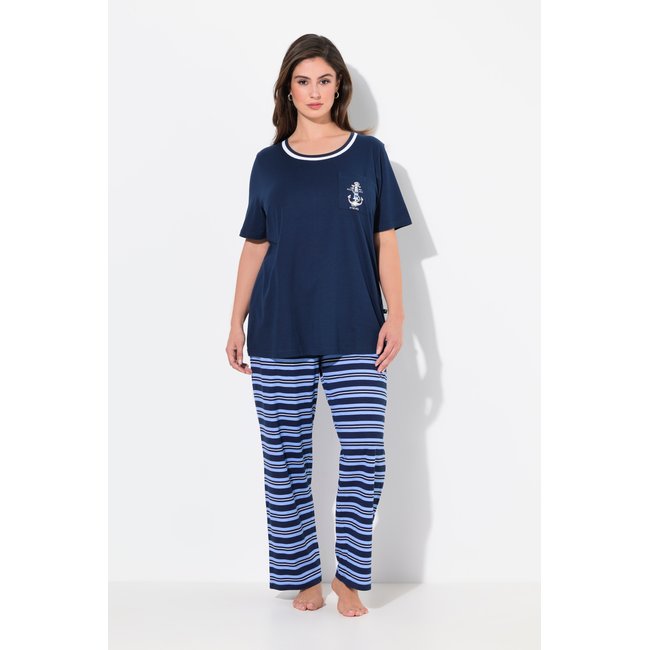 Pyjama 2 pièces, pantalon rayé avec poches - ULLA POPKEN