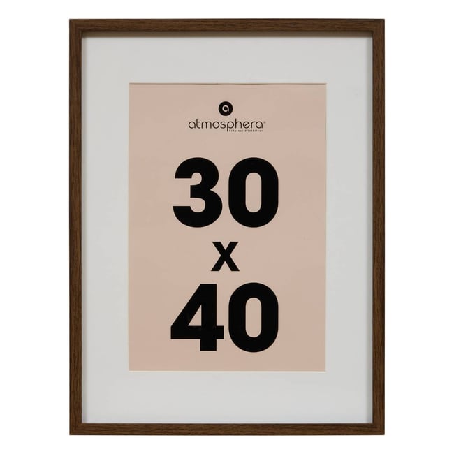 Cadre-photo rectangulaire en verre MANU Couleur marron tonka <span itemprop=