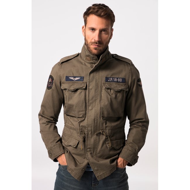 Veste de treillis en coton, écussons - JP1880