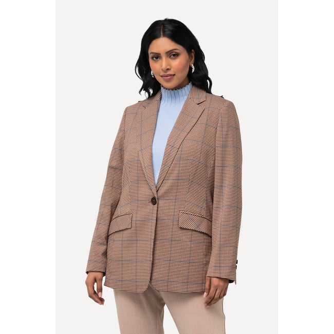 Blazer avec col à revers sable de cognac <span itemprop=