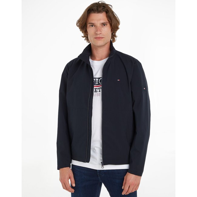 Blouson zippé bleu marine <span itemprop=