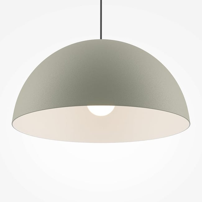 Suspension de cuisine dôme en métal FLORA Couleur beige <span itemprop=