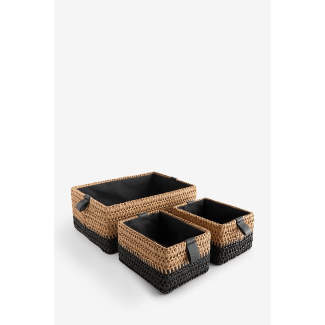Panier bronx, lot de 3 Couleur naturel <span itemprop=