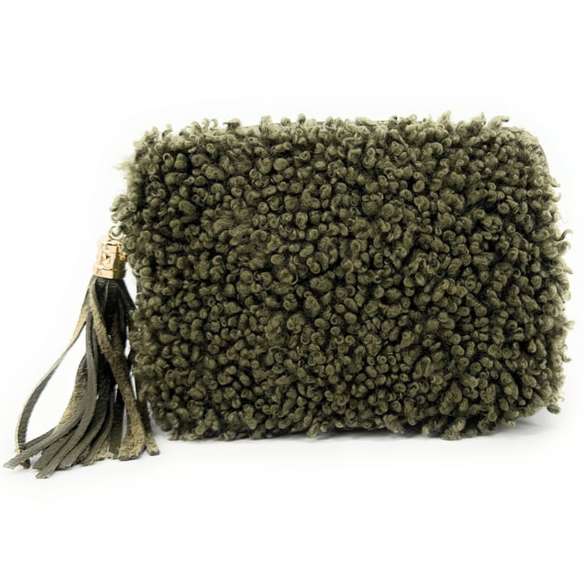 Sac Bandoulière & Pochette En Cuir à Poils De Poulain - Marron Beige - Boutique Parisienne - Neuf Sans étiquette