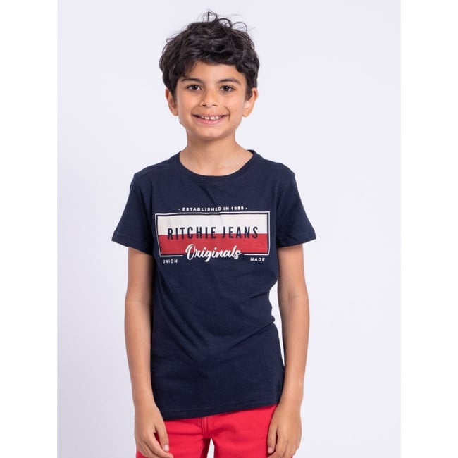 T-shirt Manches Courtes Col Rond Pur Coton Nomary-j - RITCHIE
