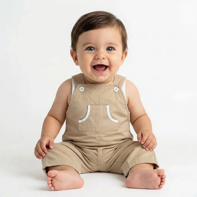 Salopette bébé - Très bon état beige <span itemprop=