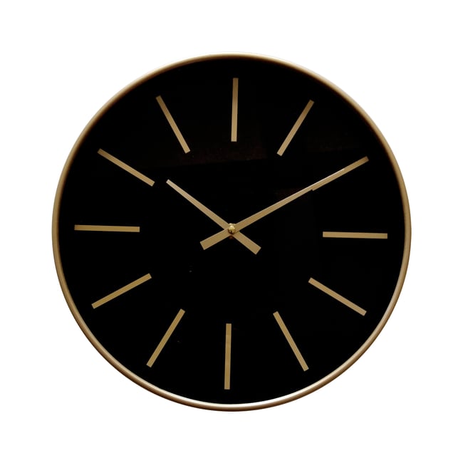 Horloge 30,5x30,5x4cm Couleur noir <span itemprop=