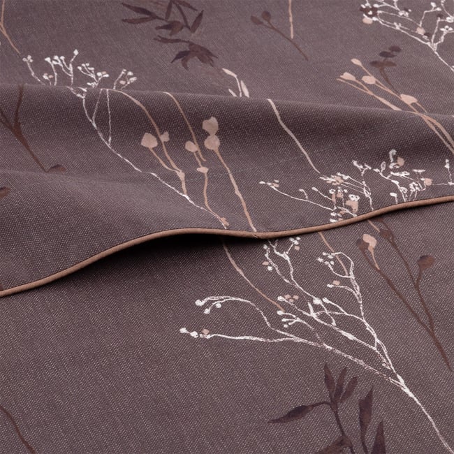 Drap plat en satin de coton marron, WILD MILLET a motif <span itemprop=