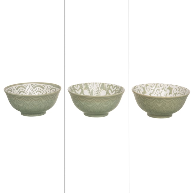 Bol   Safi 15 cm (lot de 3) Couleur vert <span itemprop=