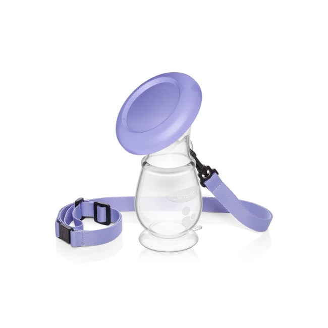 Tire-lait manuel en silicone violet, transparent <span itemprop=