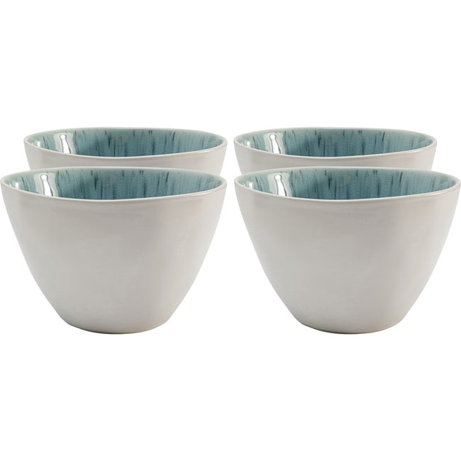 Lot de 4 bols 16cm, MUSTIQUE Couleur bleu <span itemprop=