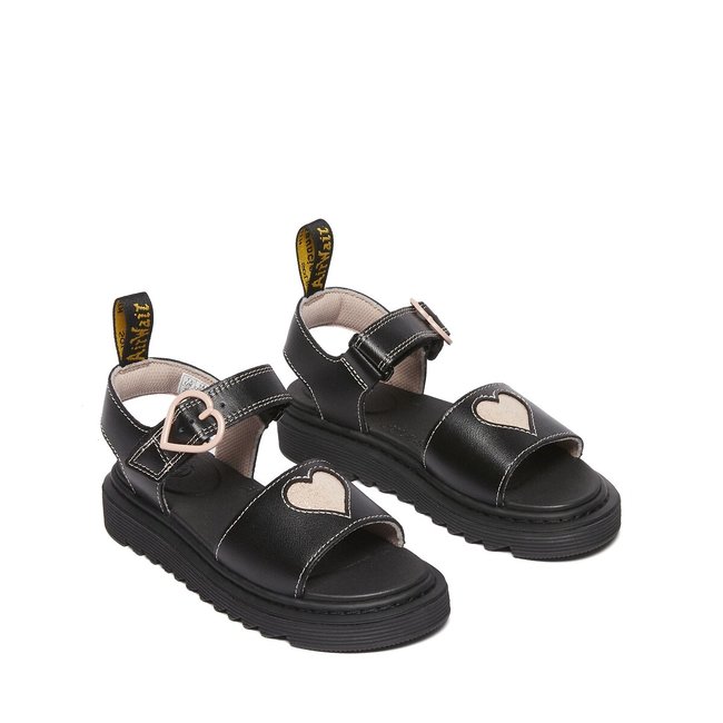 Sandales en cuir Klaire noir verni <span itemprop=