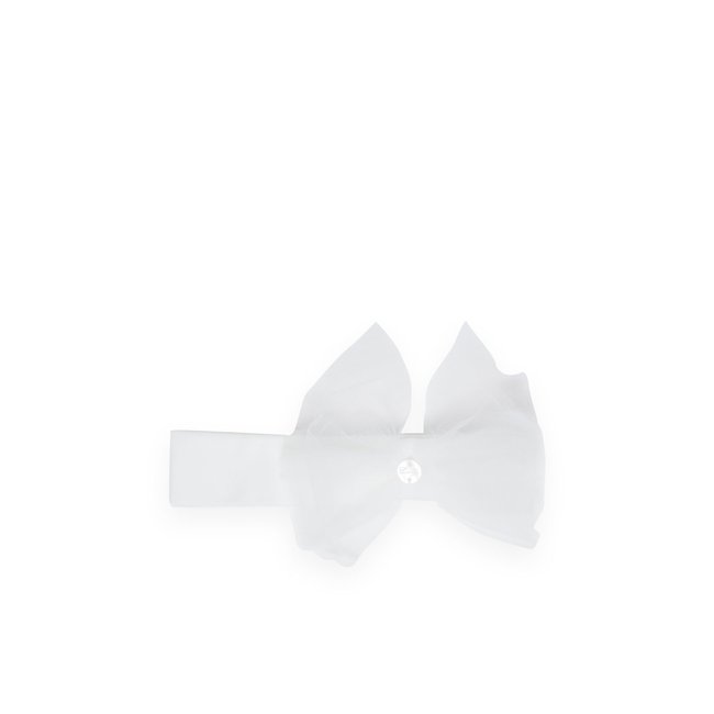 Bandeau pour cheveux en tulle blanc <span itemprop=