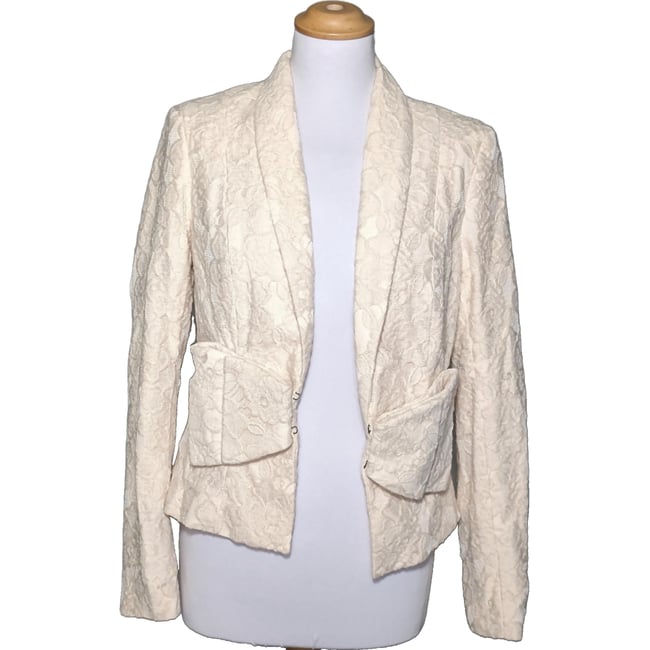 Gilet-veste Maje En Alpaga Beige – Taille S, Femme, Occasion Très Bon état