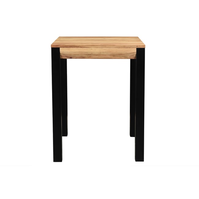 Table de bar extensible en bois massif et métal L80-135 cm TRAP Couleur naturel <span itemprop=