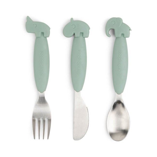 Lot de 3 couverts bébé easy-grip - DONE BY DEER