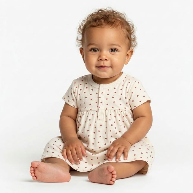 Robe bébé - Très bon état beige <span itemprop=
