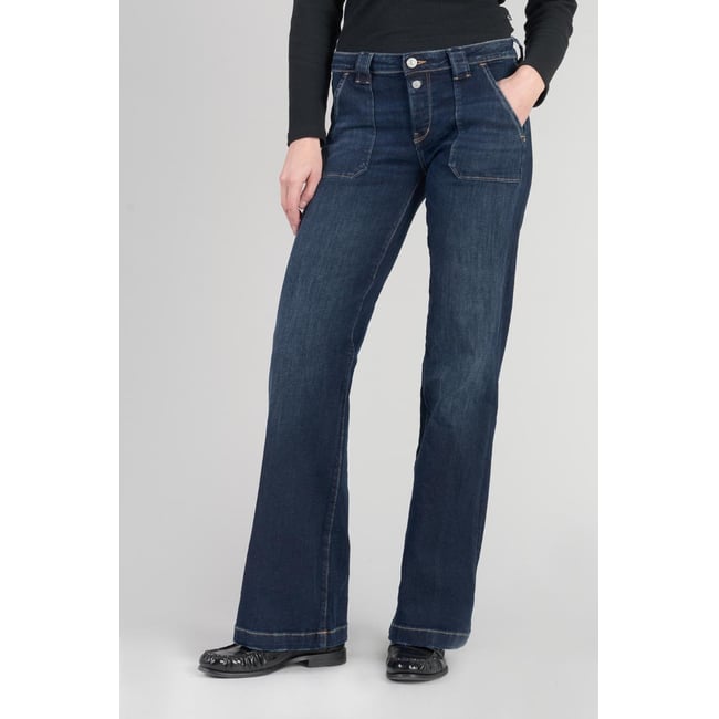Jeans flare , longueur 34 blue <span itemprop=