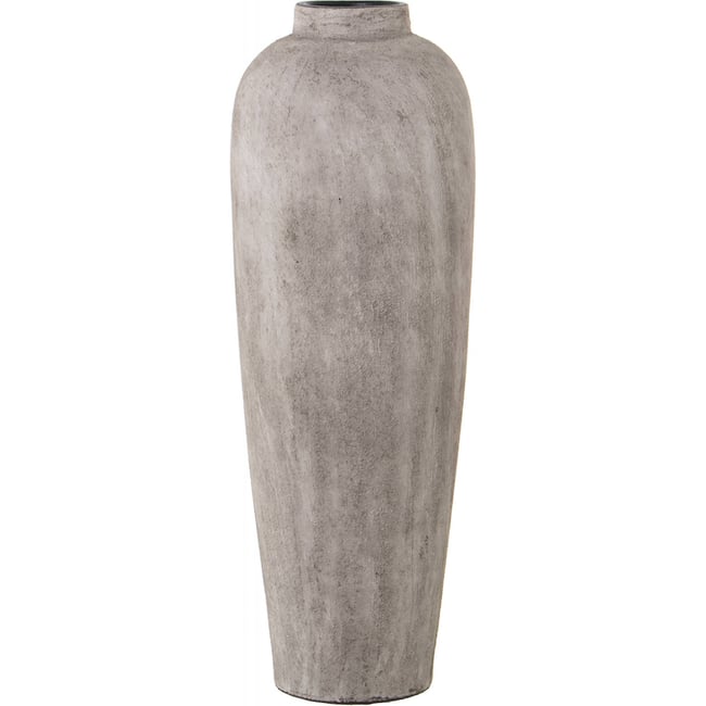 Vase en céramique Couleur gris ciment texturé <span itemprop=