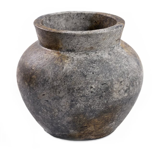Vase en terre cuite FUNKY Couleur gris <span itemprop=