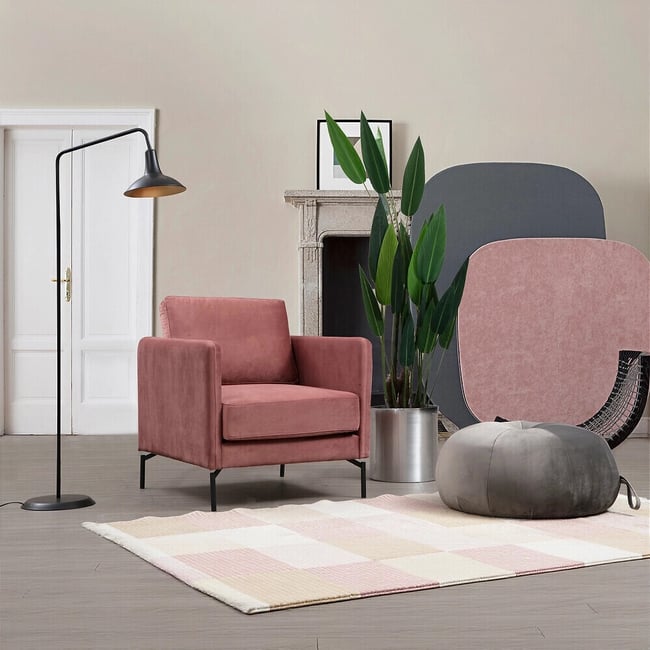 Каминное кресло Sino / Сино розовый мел SO'HOME