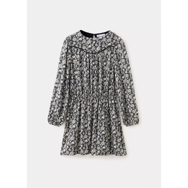 Robe à fleurs noir <span itemprop=