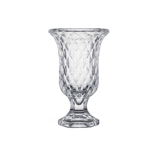 Vase vasque en verre Diamants - 15x15x24cm Couleur transparent <span itemprop=