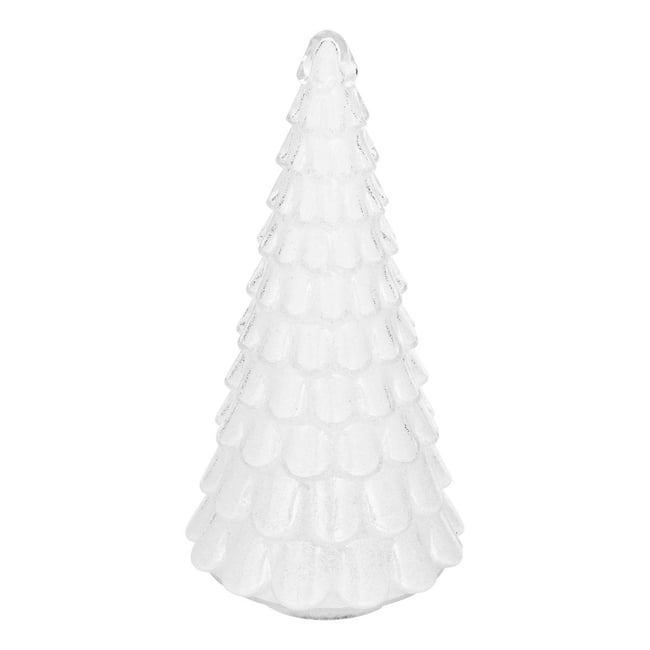 SAPIN LED VERRE BLANC H32 Couleur blanc <span itemprop=