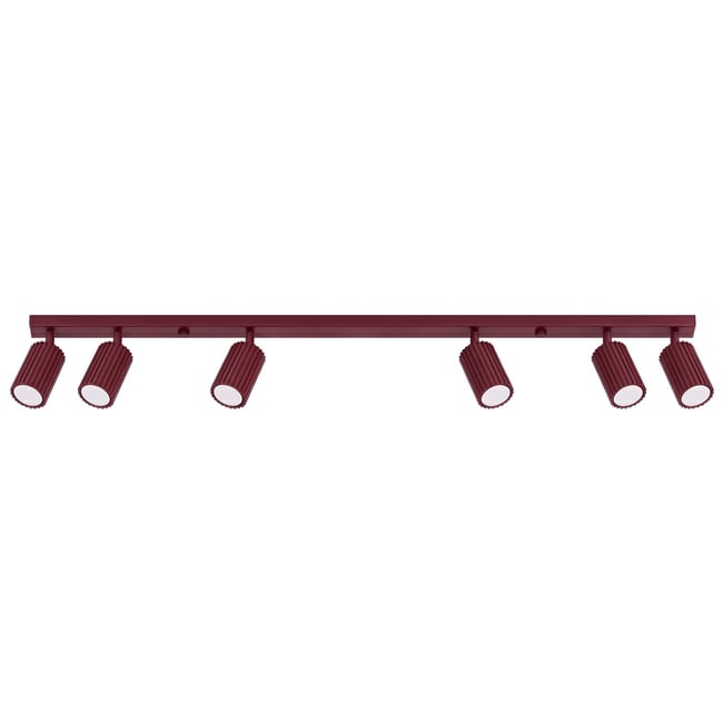 Plafonnier Aluminium Bourgogne GU10 6 Karbon Couleur bourgogne <span itemprop=