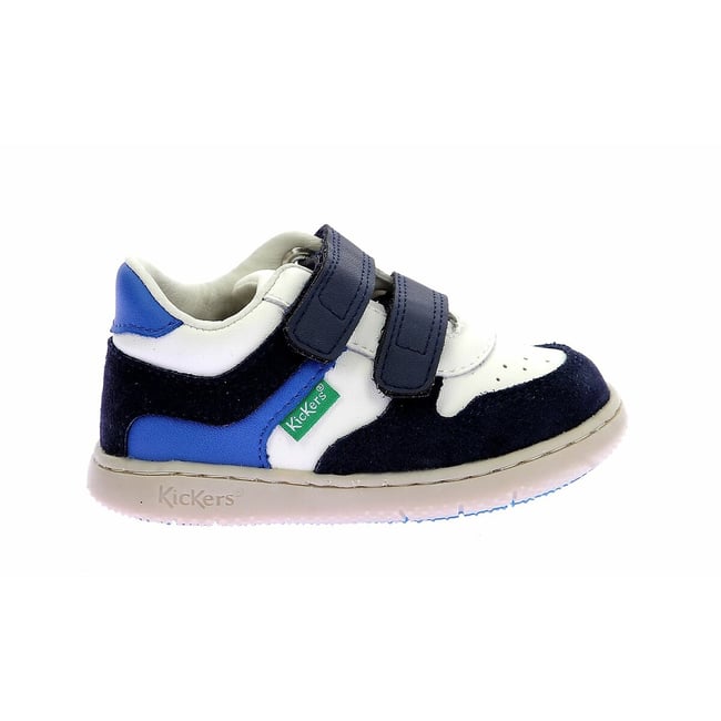 Baskets à scratchs Kickmotion bleu/blanc <span itemprop=