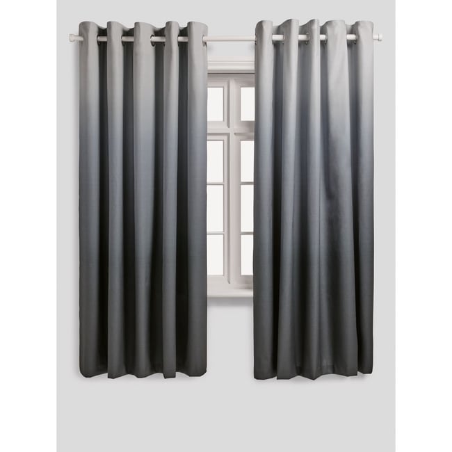 Rideaux occultants à œillets gris ombre <span itemprop=