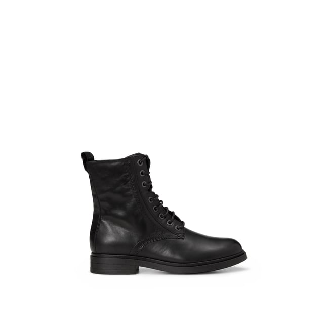 bottes à lacets avec une fermeture éclair intérieure très pratique noir <span itemprop=