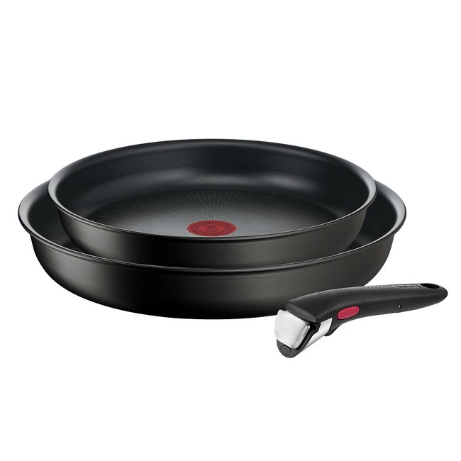 2 poêles Ingenio Eco Resist L3979102 noir <span itemprop=
