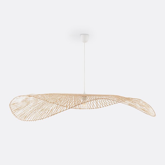 Suspension en bambou aérienne Ø130 cm, Ezia naturel <span itemprop=