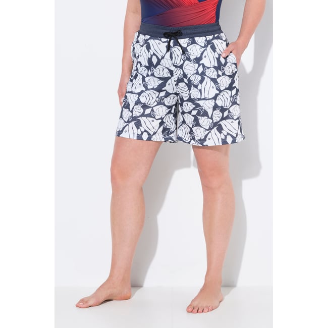 Short technique en mesh. Motif poissons. marine <span itemprop=