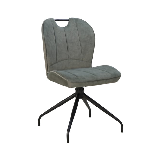 Chaise repas en tissu Couleur vert amande <span itemprop=