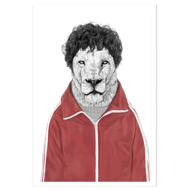 Affiche enfant lion - HEXOA