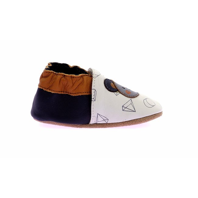 Pantofole in pelle Geometric Style bianco ROBEEZ