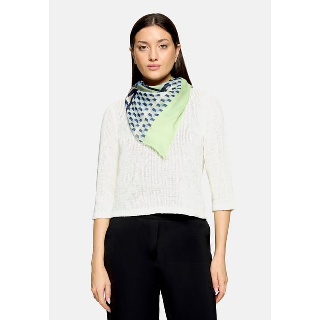 Écharpe basique à imprimé bleu/vert <span itemprop=